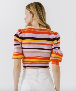 Wanderlust By Abby Stripe Knit Top