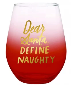Wanderlust By Abby NEW Define Naughty Jumbo Stemless Wine Glass