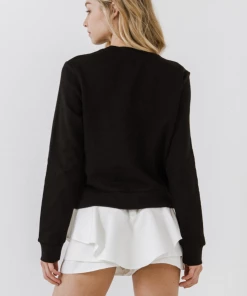 Wanderlust By Abby NEW Beaded Lettering Sweatshirt