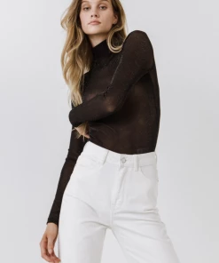 Wanderlust By Abby High Neck Long Sleeve Top