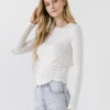 Wanderlust By Abby NEW Ruched Side Knit Top 1 Wanderlust By Abby NEW Ruched Side Knit Top