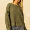 Wanderlust By Abby Round Neck Chenille Sweater