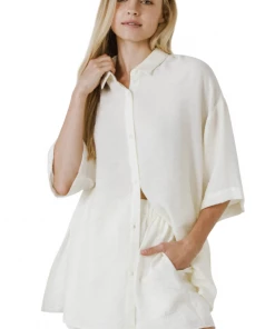 Wanderlust By Abby Oversized Linen Top CLOTHING