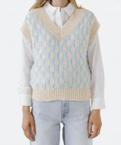 Wanderlust By Abby Checker Knit Vest