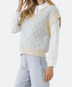 Wanderlust By Abby Checker Knit Vest