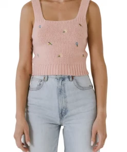 Wanderlust By Abby NEW Embroidered Sweater Tank