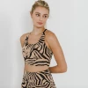 Wanderlust By Abby Animal Print Top NEW