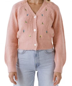 Wanderlust By Abby NEW Floral Embroidered Knit Cardigan