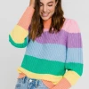 Wanderlust By Abby Pastel Multi-Color Sweater