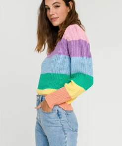 Wanderlust By Abby Pastel Multi-Color Sweater