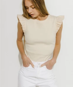 Wanderlust By Abby NEW Ruffle Detail Knit Top