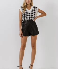 Wanderlust By Abby Houndstooth Sweater Vest NEW