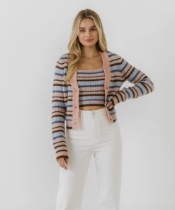 Wanderlust By Abby NEW Stripe Knit Tank Top
