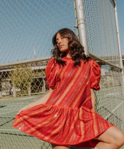 Queen Of Sparkles Red Candy Rhinestone Dress NEW