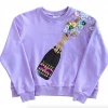 Queen Of Sparkles Mardi Gras Champagne Sweatshirt
