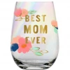 Wanderlust By Abby NEW Best Mom Ever Floral Wine Glass