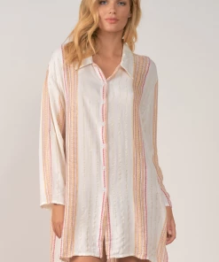 Wanderlust By Abby Crepe Button Down Dress NEW