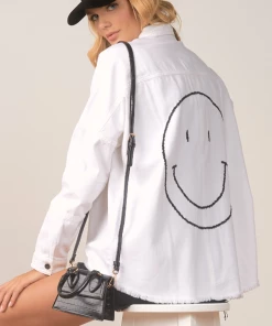 Wanderlust By Abby NEW Smiley Face Shacket