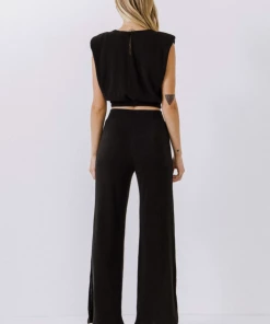 Wanderlust By Abby Pleated Shoulder Pad Top NEW