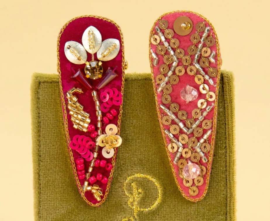 Wanderlust By Abby Jeweled Hair Clips NEW 3 Wanderlust By Abby Jeweled Hair Clips NEW