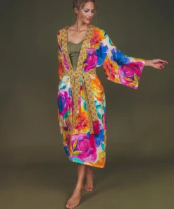 Wanderlust By Abby Floral Frenzy Kimono Gown