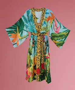 Wanderlust By Abby NEW Cheetah Kimono Gown