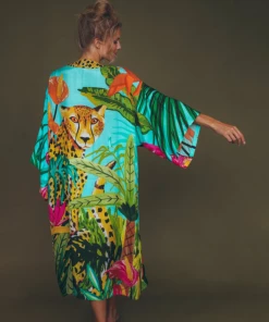 Wanderlust By Abby NEW Cheetah Kimono Gown