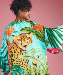 Wanderlust By Abby Cheetah Kimono Jacket NEW