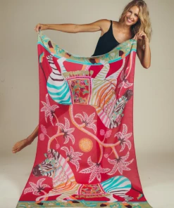 Wanderlust By Abby NEW Zebra Print Carnival Scarf