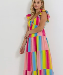 Wanderlust By Abby Ombre Stripe Maxi Dress