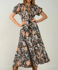 Wanderlust By Abby Botanical Maxi Dress NEW