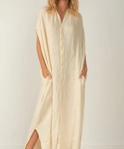 Wanderlust By Abby Natural Button Down Kimono