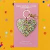 Wanderlust By Abby NEW Confetti Acrylic Heart Keychain