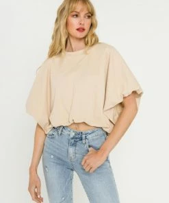 Wanderlust By Abby High-Low Cropped T-Shirt NEW