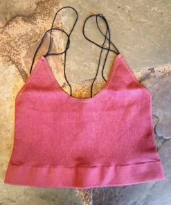 Wanderlust By Abby Seamless Ribbed Elastic Spaghetti Brami