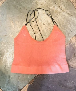 Wanderlust By Abby Seamless Ribbed Elastic Spaghetti Brami