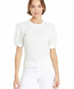 Wanderlust By Abby POPLIN SLEEVE TOP WHITE