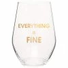 Wanderlust By Abby Everything Is Fine Stemless Wine Glass