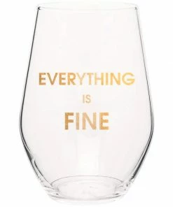 Wanderlust By Abby Everything Is Fine Stemless Wine Glass