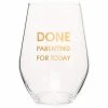 Wanderlust By Abby Done Parenting For Today Stemless Wine Glass NEW