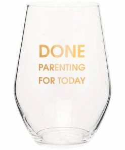 Wanderlust By Abby Done Parenting For Today Stemless Wine Glass NEW
