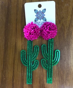 Wanderlust By Abby Cactus Earrings NEW