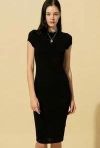 Wanderlust By Abby Fitted Black Dress