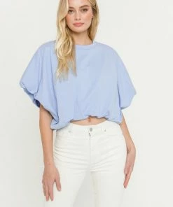 Wanderlust By Abby High-Low Cropped T-Shirt NEW