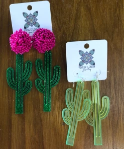 Wanderlust By Abby Cactus Earrings NEW