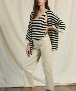 Wanderlust By Abby Knit Sweater Quarter Sleeve Cardigan NEW