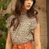 Wanderlust By Abby Cheetah Flutter Sleeve Top 2 Wanderlust By Abby Cheetah Flutter Sleeve Top