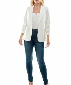 Wanderlust By Abby NEW White Linen Blazer