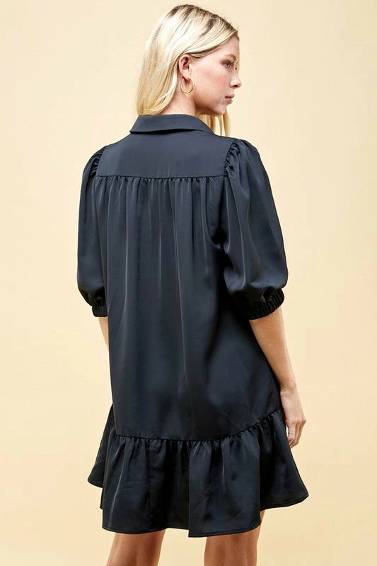 Wanderlust By Abby NEW Satin Collared Dress 4 Wanderlust By Abby NEW Satin Collared Dress