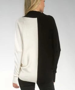 Wanderlust By Abby NEW Mock Neck Color Block Sweater